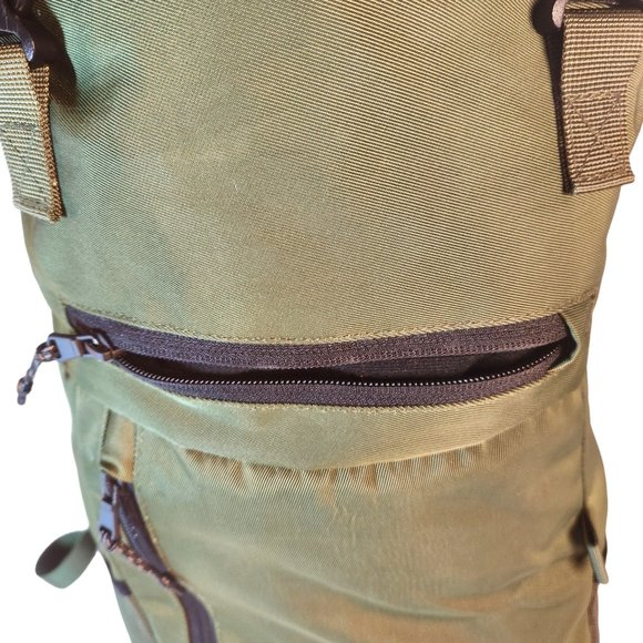 The Only Backpack by Fabletics Dark Khaki Green Laptop Sleeve & Tons of Pockets - Picture 7 of 14